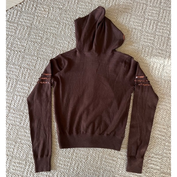 NWT authentic Y2K sequin zip up hoodie sweater - Picture 3 of 12